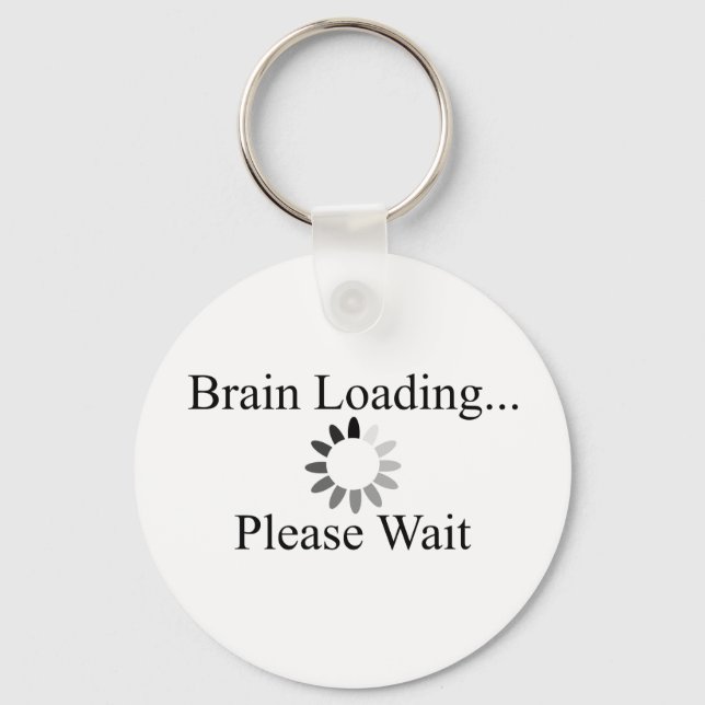 Brain Loading Circle Keychain (Front)