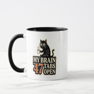 Brain Loading... Forever Funny Cat Coffee Mug