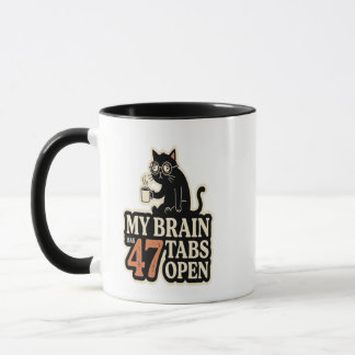 Brain Loading... Forever Funny Cat Coffee Mug