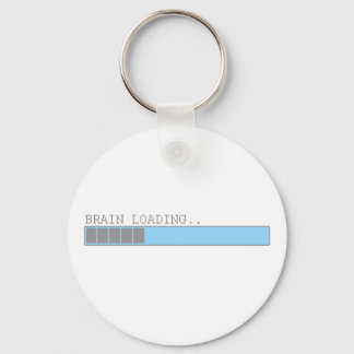 Brain loading funny mens boys or girls fun humour keychain