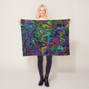 Brain Melt  Fleece Blanket