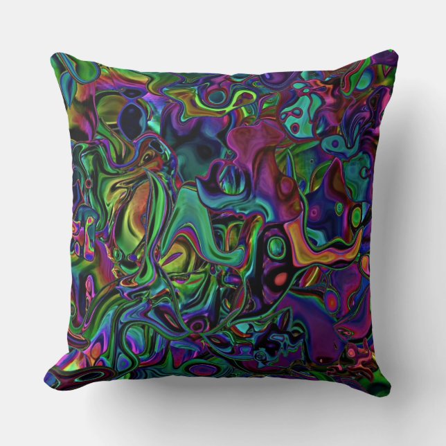 Brain Melt  Throw Pillow (Front)