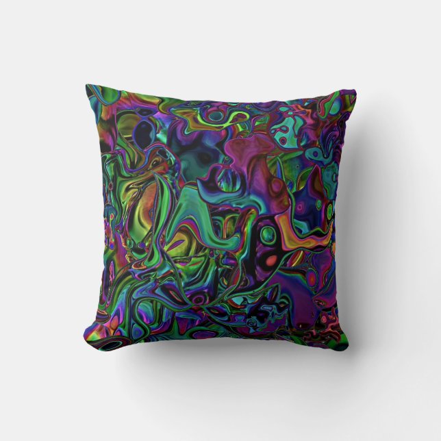 Brain Melt  Throw Pillow (Front)
