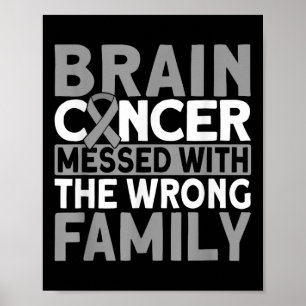 Brain Messed With The Wrong Family Brain Cancer Poster