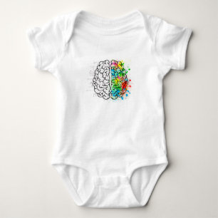 brain mind psychology idea hearts baby bodysuit