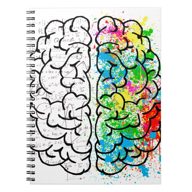brain mind psychology idea hearts notebook (Front)