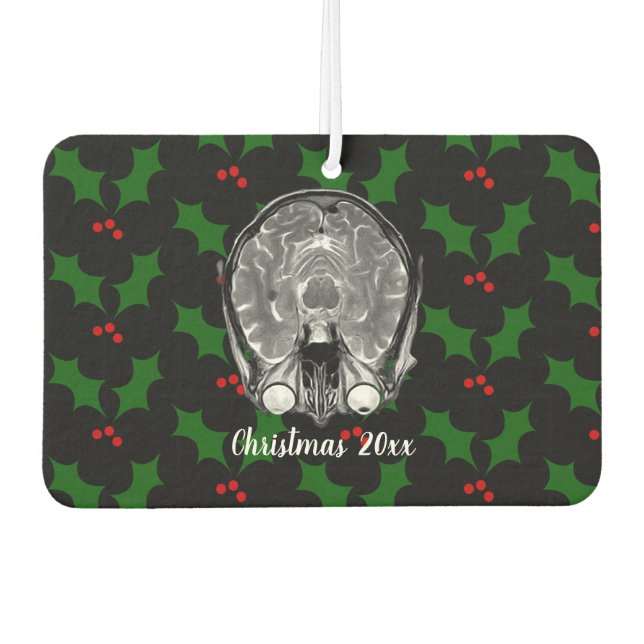 Brain MRI Christmas  Air Freshener (Front)