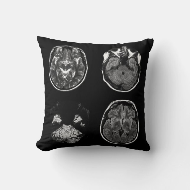 Brain MRI scan Throw Pillow (Front)