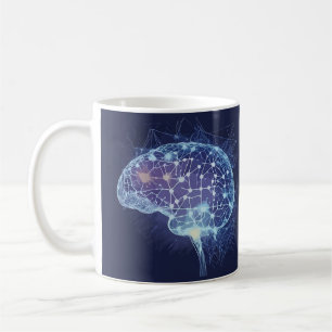 Brain Network Illustration - Neural Network Coffee Mug