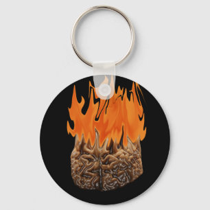 brain on fire keychain