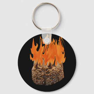 brain on fire keychain