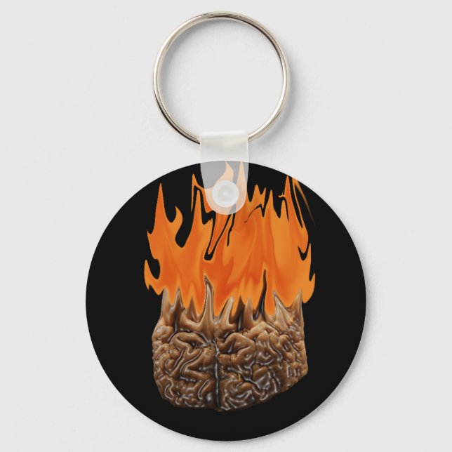brain on fire keychain (Front)