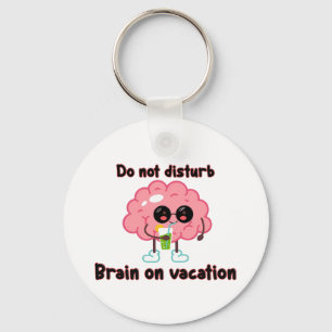Brain on Vacation Keychain