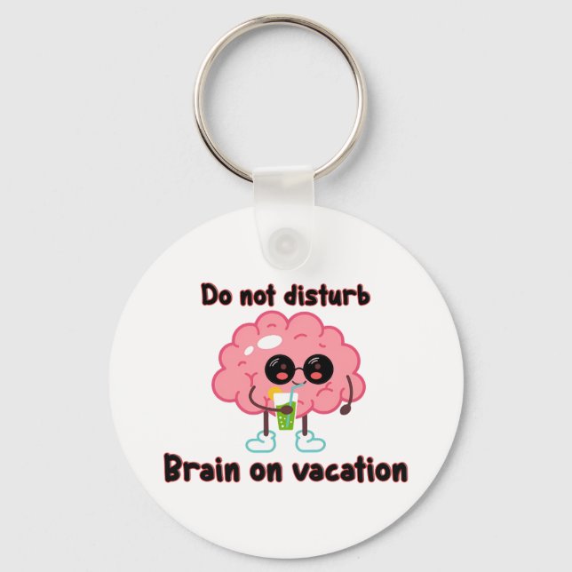  Brain on Vacation Keychain (Front)