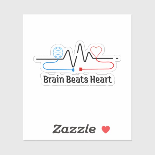 Brain Over Heart Sticker (Sheet)