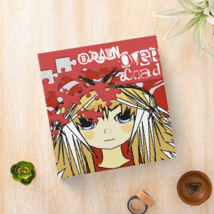 Brain Over Load Cute Anime Girls Binder