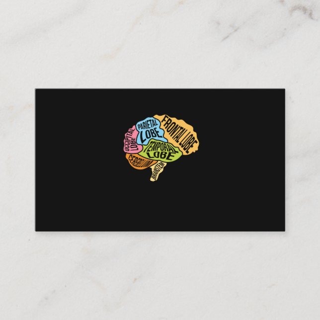 Brain Parts Surgery Doctor Neurology Surgeon Graph Enclosure Card (Front)
