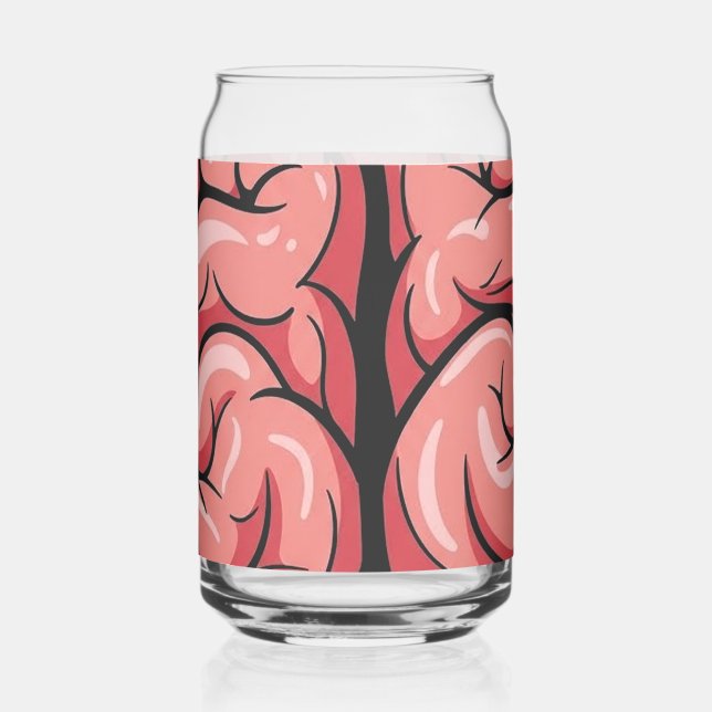 Brain Pattern Can Glass (Left)