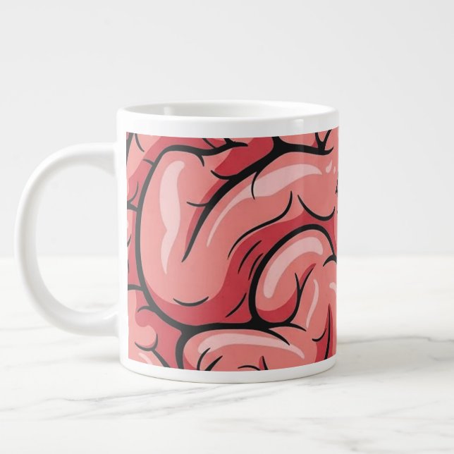 Brain Pattern Jumbo Specialty Mug (Left)
