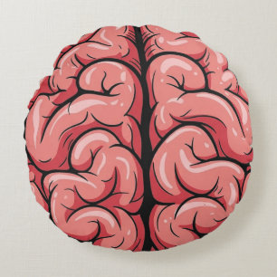 Brain Pattern Round Pillow