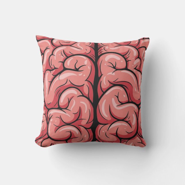 Brain Pattern Throw Pillow (Front)