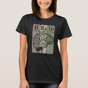 Brain Periodic Table Elements Neurologist Retro Ne T-Shirt