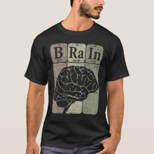 Brain Periodic Table Elements Neurologist Retro Ne T-Shirt