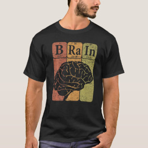 Brain Periodic Table Elements Neurologist Retro Ne T-Shirt