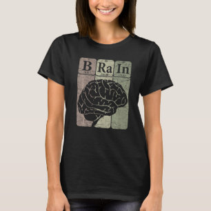 Brain Periodic Table Elements Neurologist Retro Ne T-Shirt
