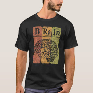 Brain Periodic Table Elements Neurologist Retro Ne T-Shirt
