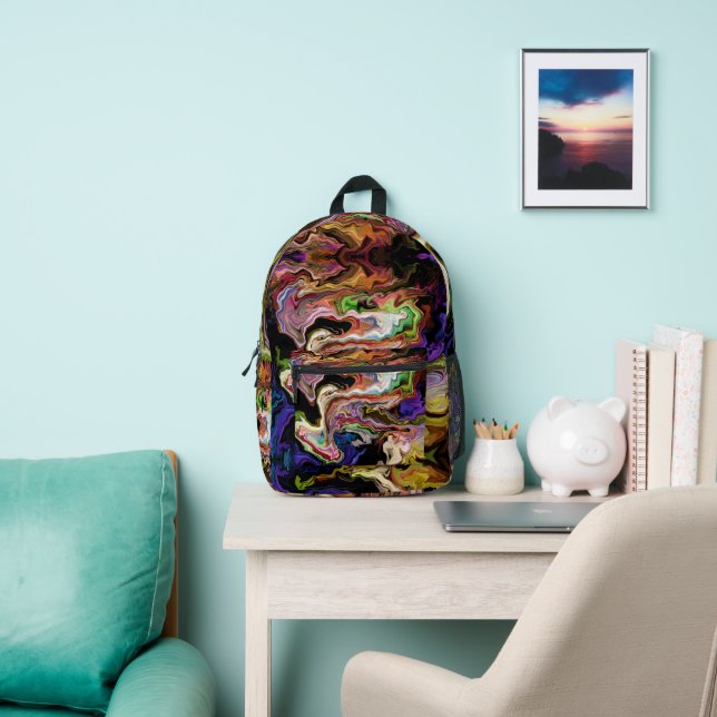 Brain Porridge in Abstract Printed Backpack (Insitu)