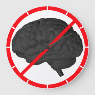 Brain Prohibited! Large Clock