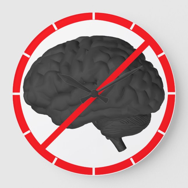 Brain Prohibited! Large Clock (Front)