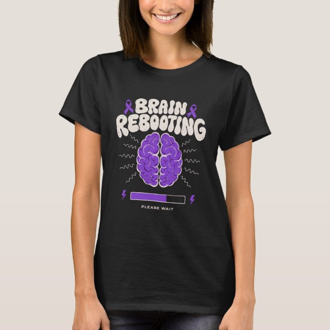 Brain Rebooting Please Wait T-Shirt (Front)