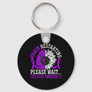 Brain Restarting Please Wait Epileptic Epilepsy Aw Keychain
