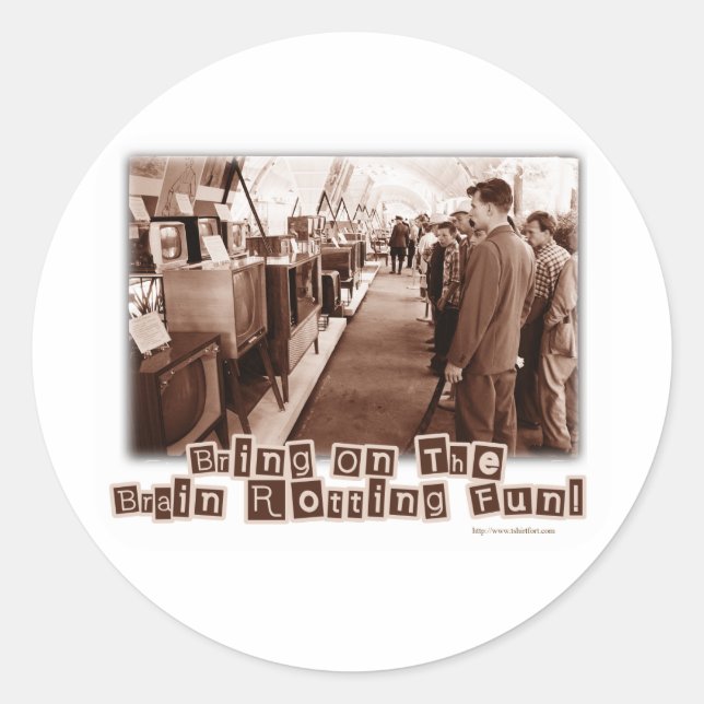 Brain Rotting Fun! Classic Round Sticker (Front)