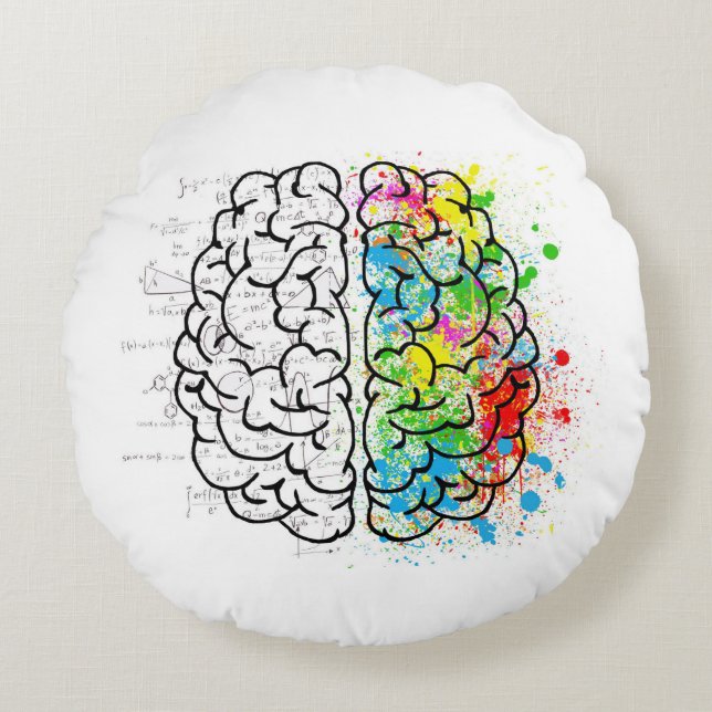 Brain Round Pillow (Front)