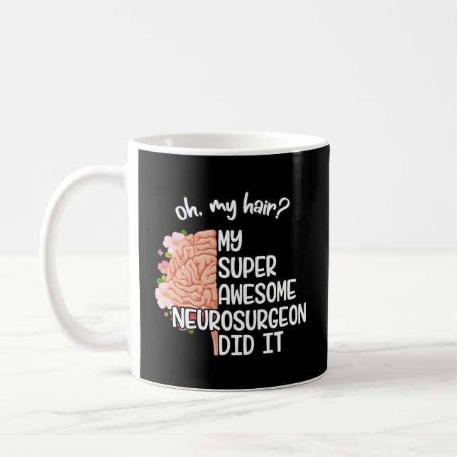Brain Surgery Recovery Survivor Brain Cancer Suppo Coffee Mug (Left)