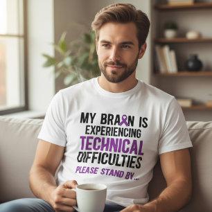 Brain Technical Difficulties Epilepsy Awareness T-Shirt