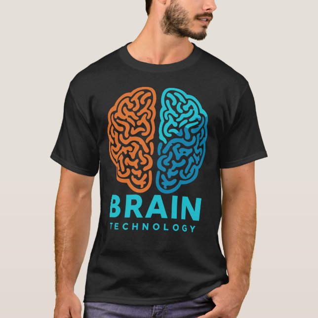 Brain Technology - Split Hemispheres Mind T-Shirt (Front)