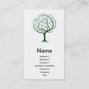 Brain tree illustration business card