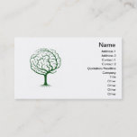 Brain tree illustration business card<br><div class="desc">Brain tree illustration,  tree of knowledge,  medical,  environmental or psychological concept.</div>