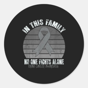 Brain Tumor Awareness Retro Vintage Brain Cancer A Classic Round Sticker