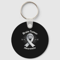 Brain tumor awareness ribbon in may wear gray