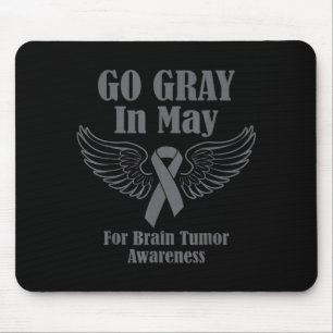Brain tumor awareness wear gray in may strong mouse pad