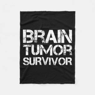 Brain Tumor Survivor For Brain Cancer Awareness Da Fleece Blanket