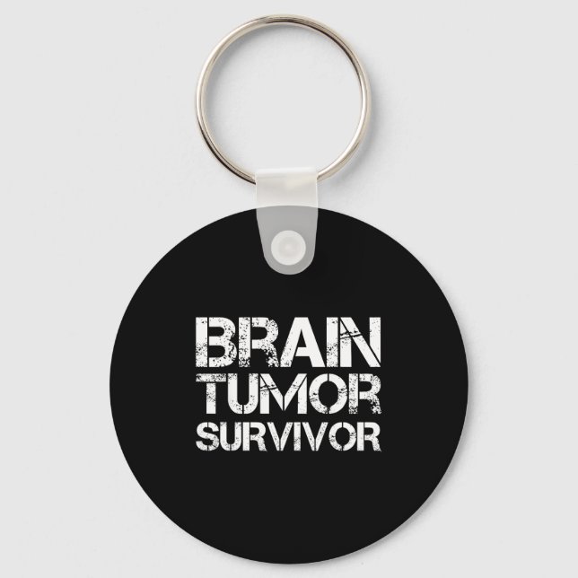 Brain Tumor Survivor For Brain Cancer Awareness Da Keychain (Front)
