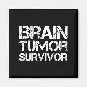 Brain Tumor Survivor For Brain Cancer Awareness Da Magnet