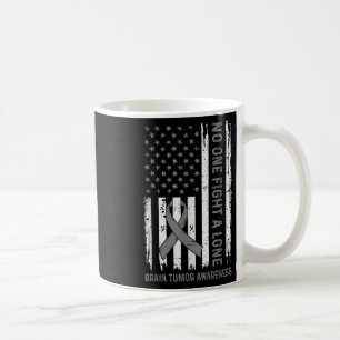 Brain Tumour Awareness Brain Cancer Usa Flag Grey Coffee Mug