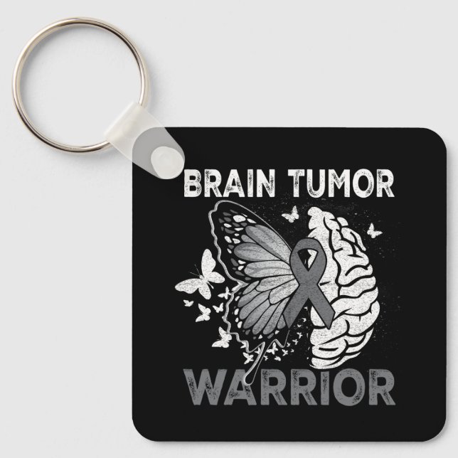 Brain Tumour Awareness Brain Surgery Been There Do Keychain (Front)